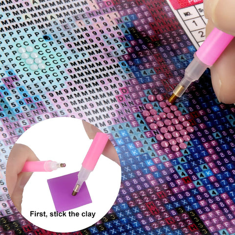 FEBSNOW 60Pcs Painting Glue Clay DIY Diamond Embroidery Wax Tool Set