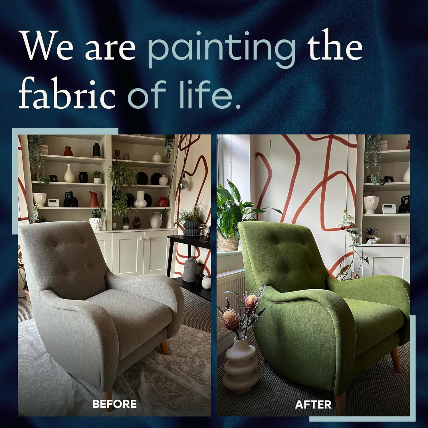 Fabricoat Fabric Paint & Upholstery Dye, Dark Grey, Flexible Finish