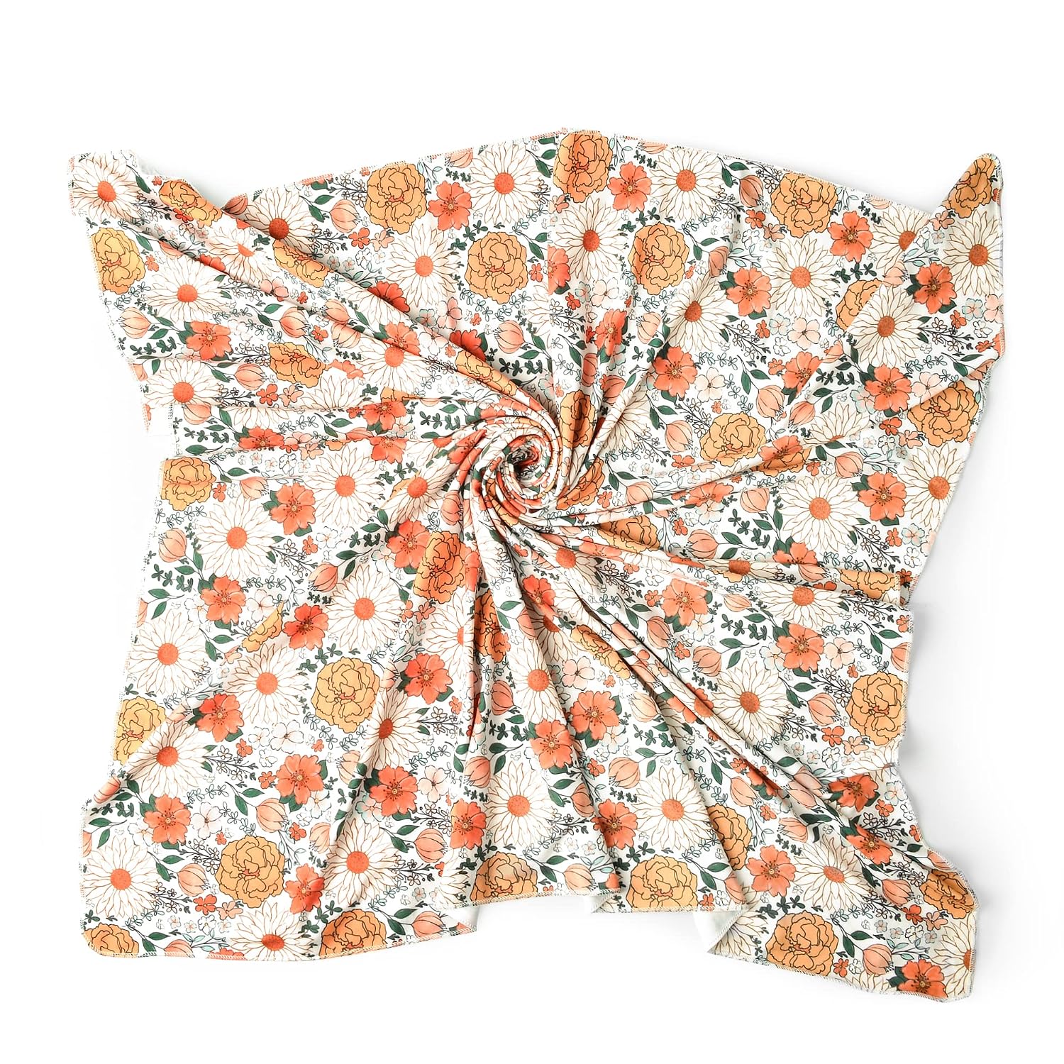 Konssy Baby Blanket & Headband Set, 32 x 32 Inch Swaddle Receiving Blanket