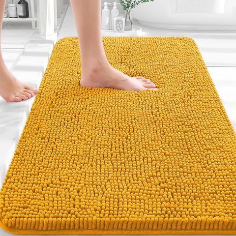 OLANLY Bathroom Rugs 32x20, Extra Soft Absorbent Chenille Bath Rugs