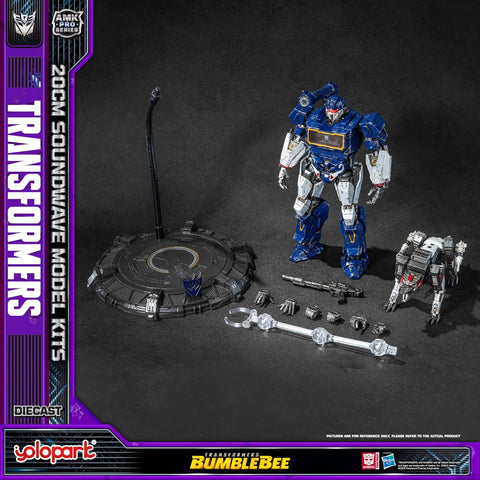 YOLOPARK Transformers: Bumblebee 7.87" Soundwave and Ravage Action Figure