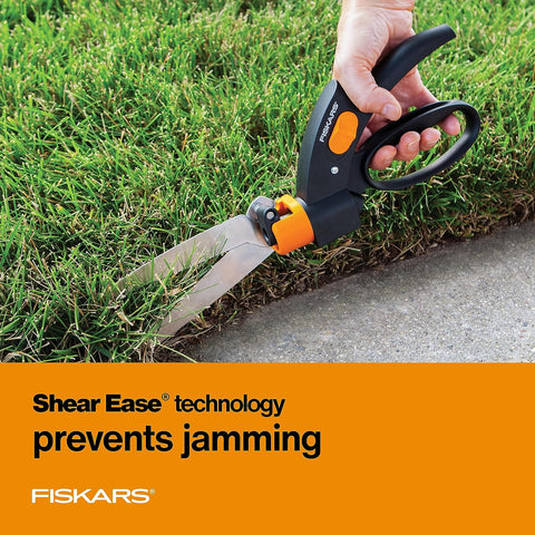 Fiskars 5" Shear Ease Grass Shears, Grass Clippers for Lawn & Garden