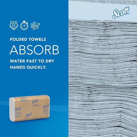 Scott Professional C-Fold Paper Hand Towels, Bulk, 12 x 200 Sheets (01510) | Universal, Standard Tier, Absorbency Pockets, White, Compatible with Universal Folded Towel Dispensers