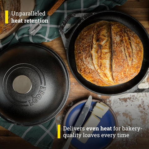 Lodge Chef Collection 9.5-Inch Seasoned Cast Iron Bread Oven