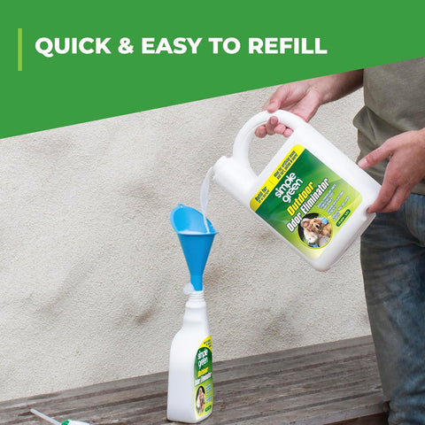 Simple Green Outdoor Odor Eliminator for Pets, Dogs, 1 Gallon Refill - Ideal for Artificial Lawns & Patio, Milky White
