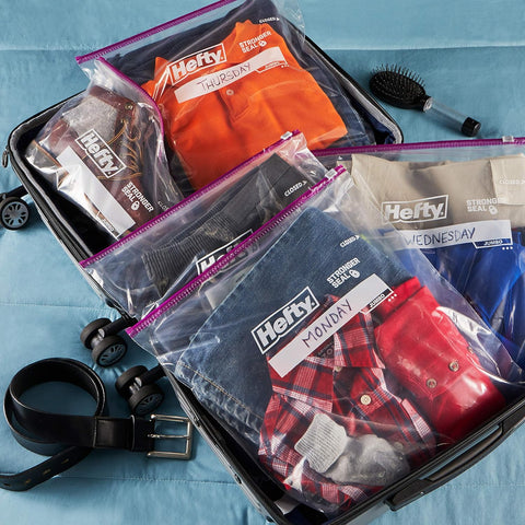 Hefty Slider Jumbo Storage Bags, Extra Large 2.5 Gallon Size, 12ct