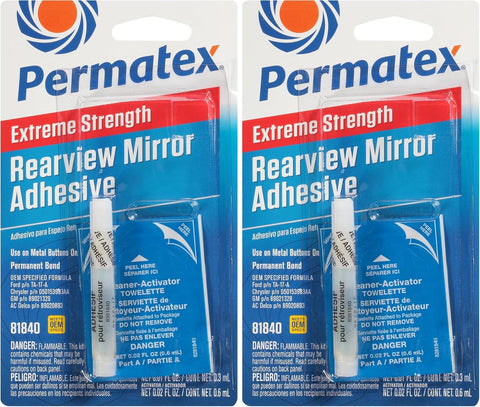 Permatex 81840-12PK Extreme Professional Strength Rearview Mirror Adhesive Kit, (Pack of 12)