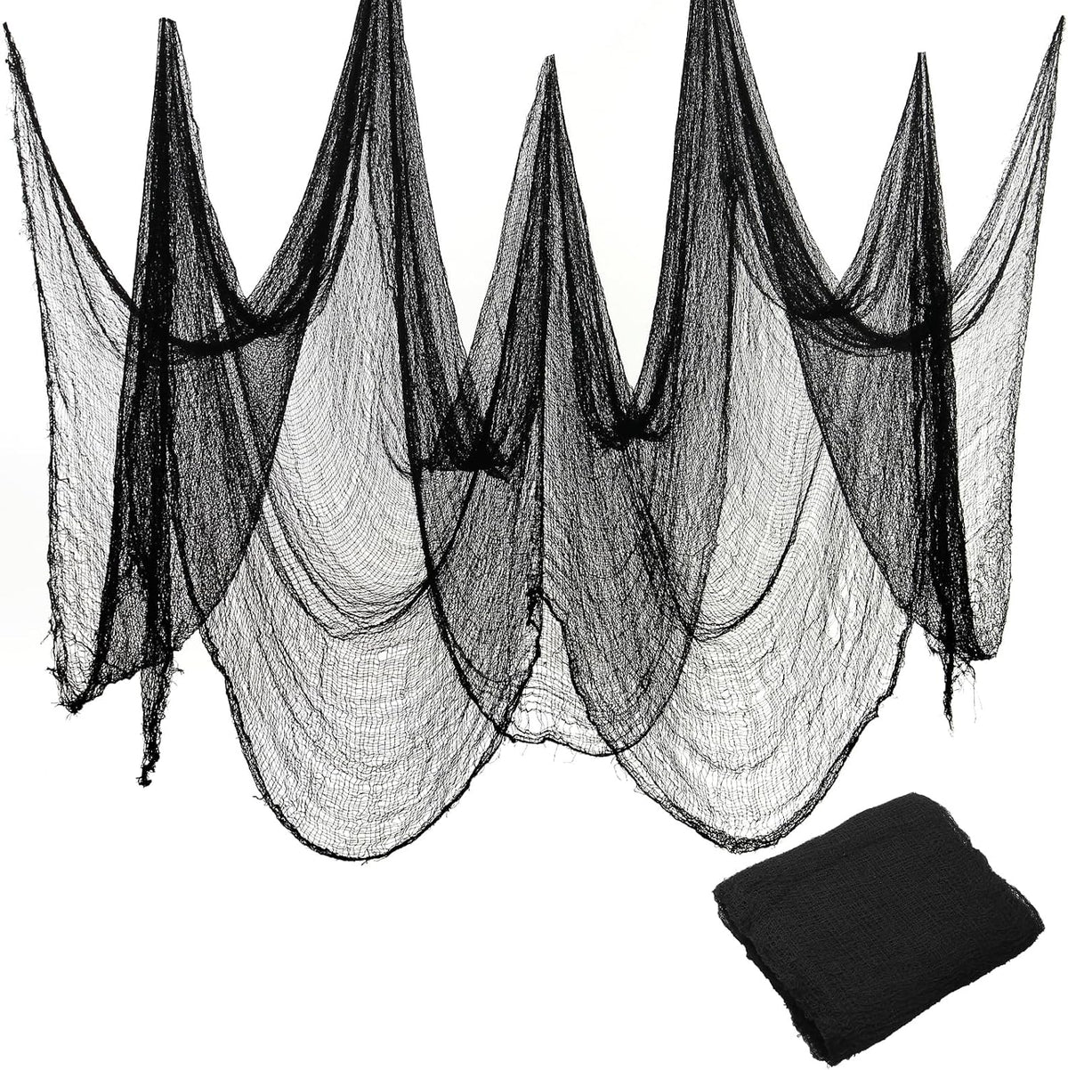 Land Guard Halloween Creepy Cloth Black 200 × 40 Inch Gauze Fabic