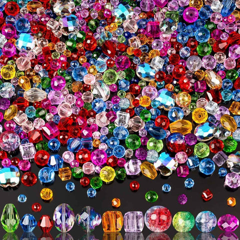 Glass Beads Bulk for Jewelry Making, Suncatchers, Crafts, Crystal Beads
