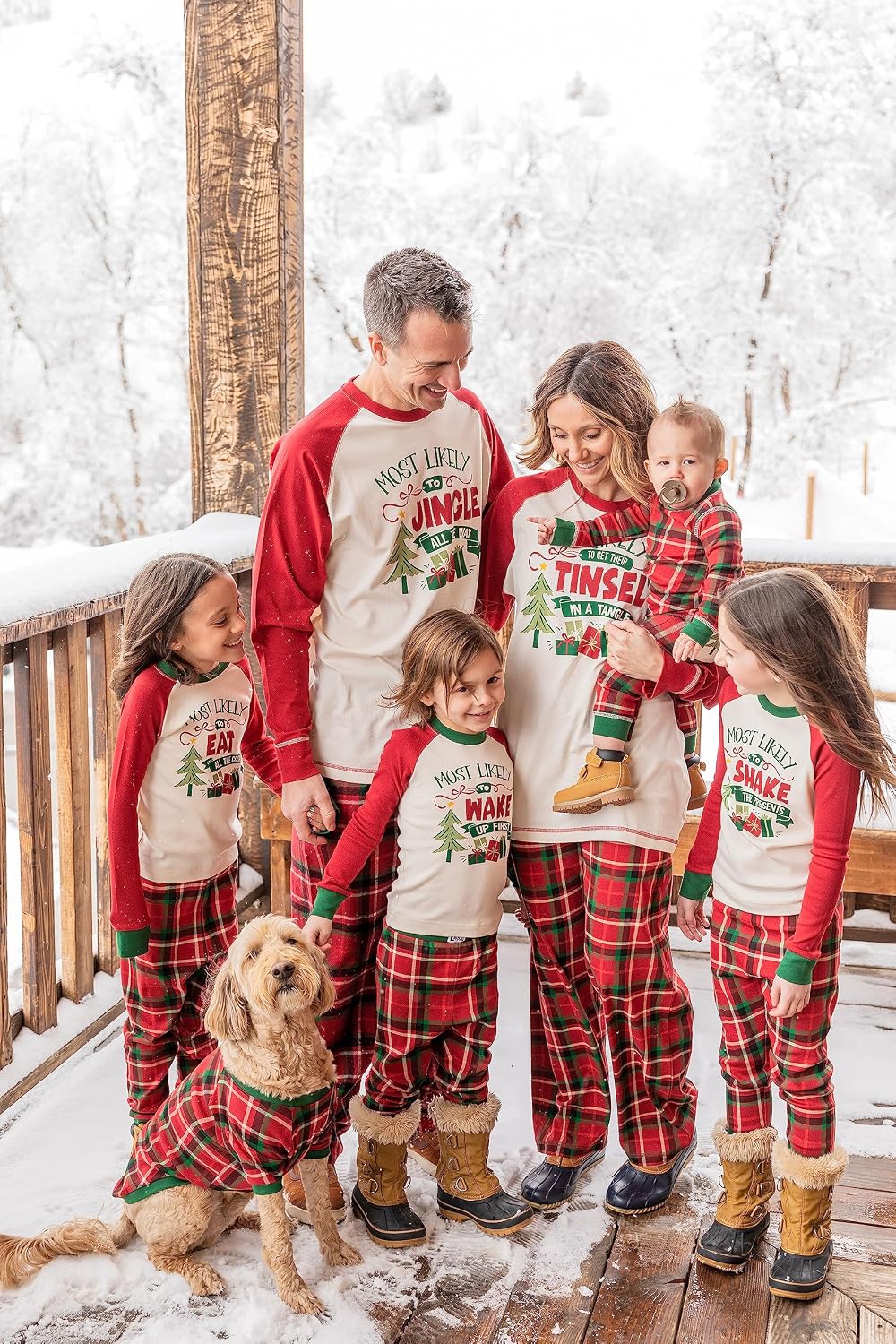 Lazy One Most Likely Matching Christmas PJs, Christmas Pajamas for Family