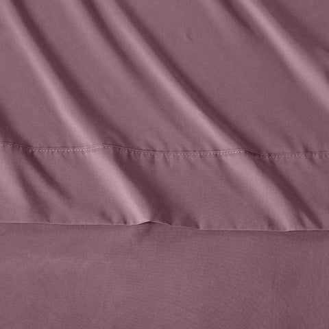 Amazon Basics Lightweight Super Soft Breathable Wrinkle-Free Microfiber 3-Piece Bed Sheet Set, Twin XL, Rose, Solid