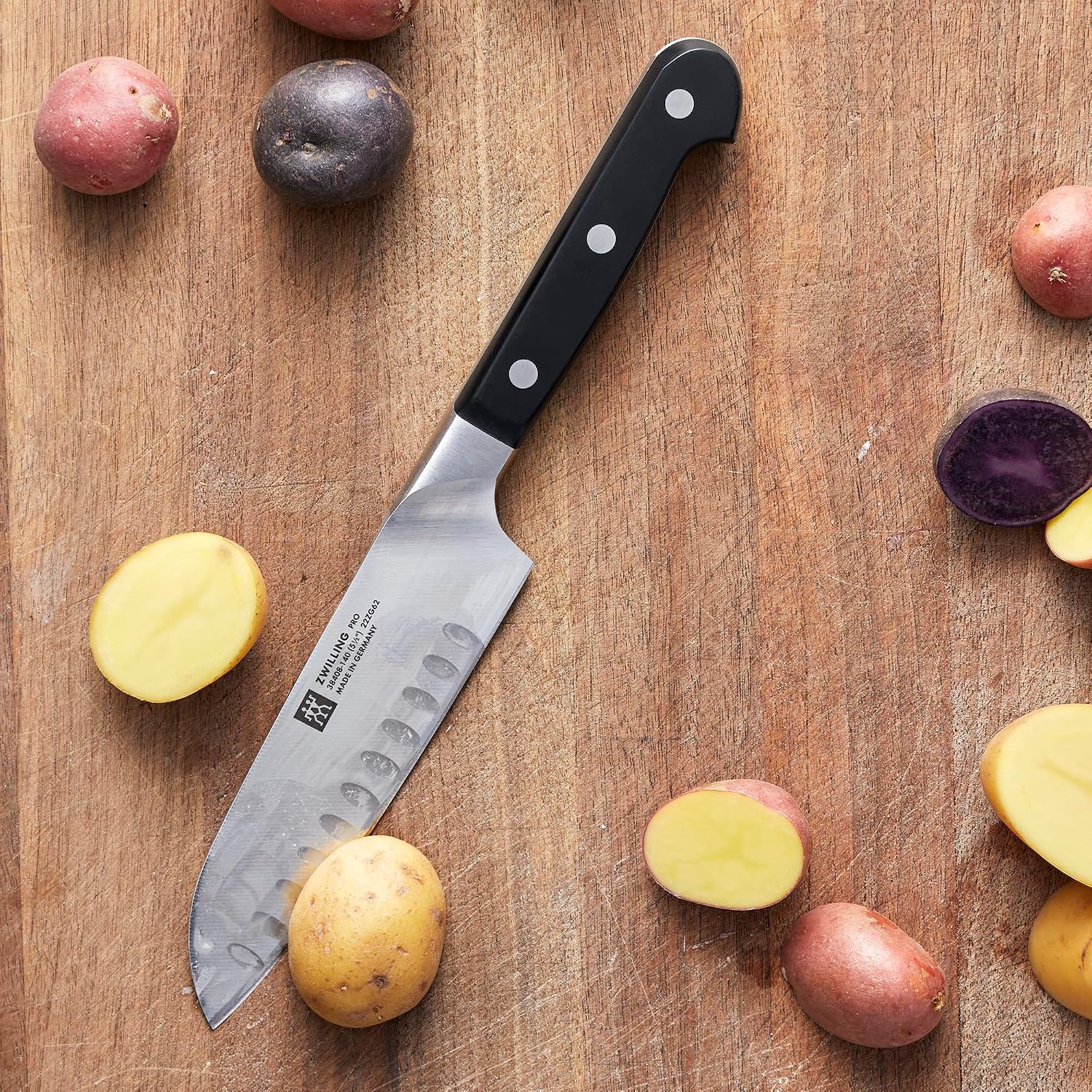 ZWILLING Pro 5.5-inch Hollow Edge Santoku Knife