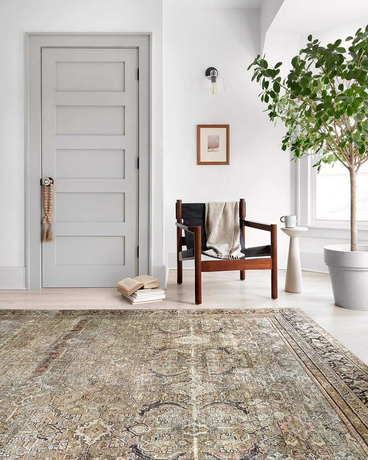 Loloi Layla Olive/Charcoal 5'-0" x 7'-6" Area Rug