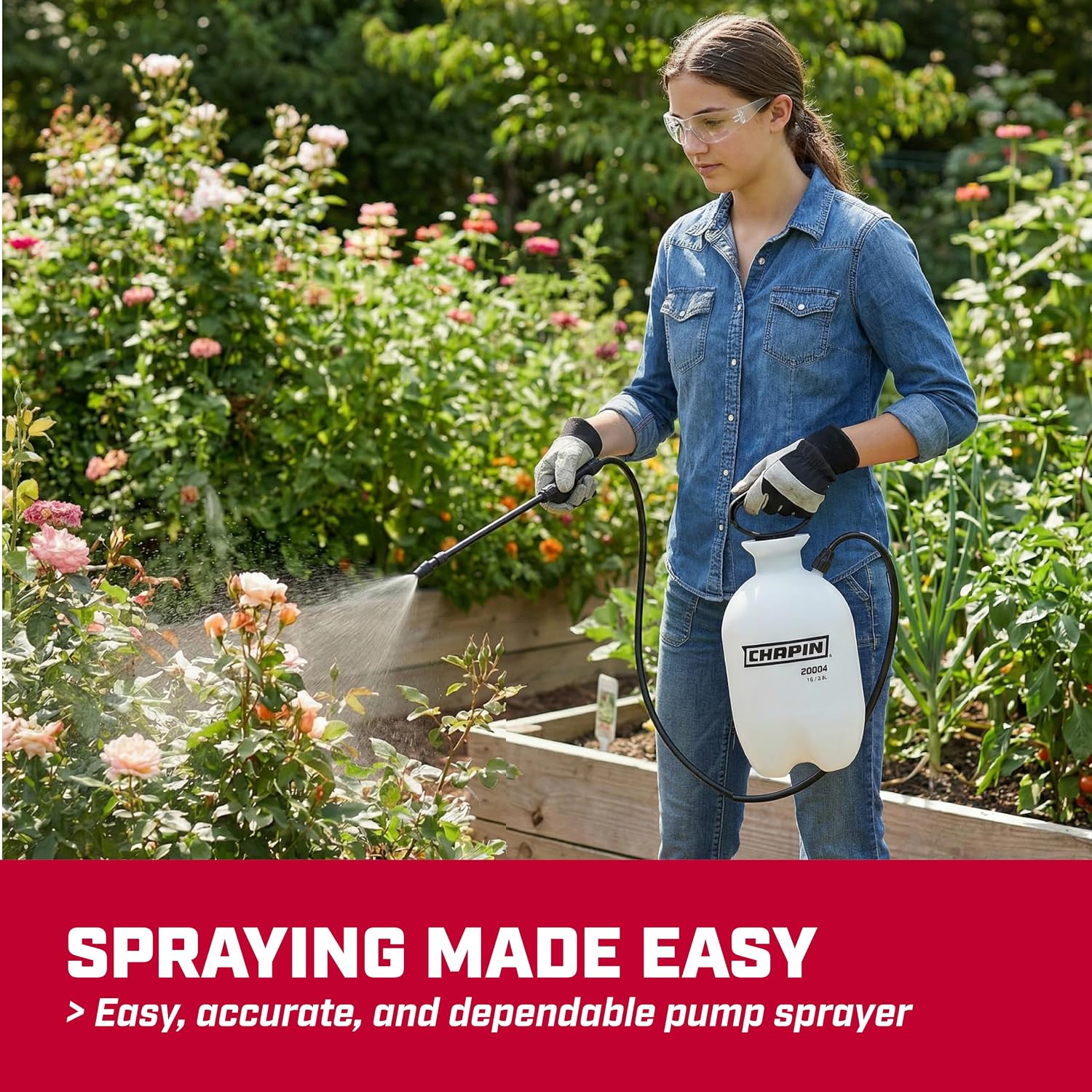 CHAPIN 20004 SureSpray 1-Gallon Pump Sprayer for Lawn, Garden & Weeds