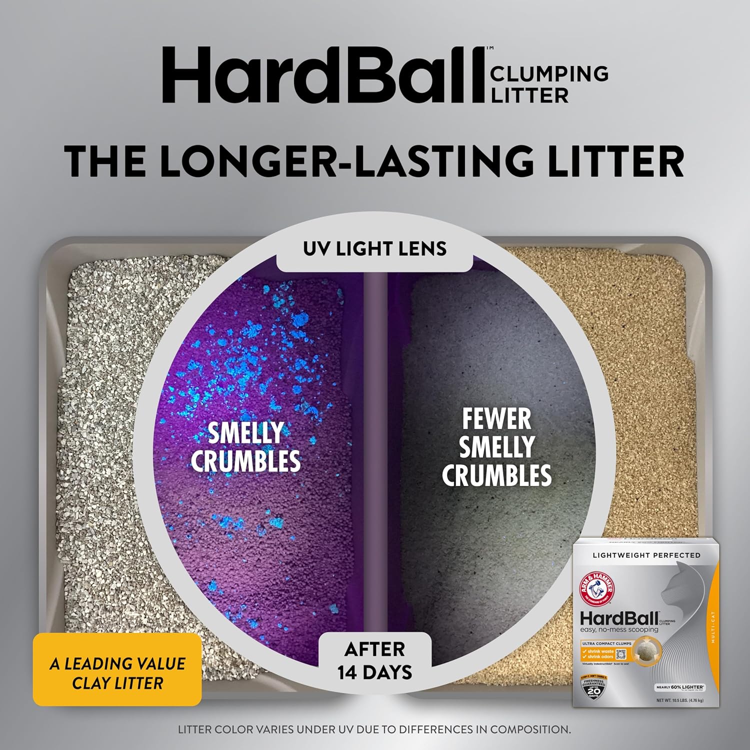 ARM & HAMMER HardBall Clumping Cat Litter, Garden Bloom, 14.5 Lbs