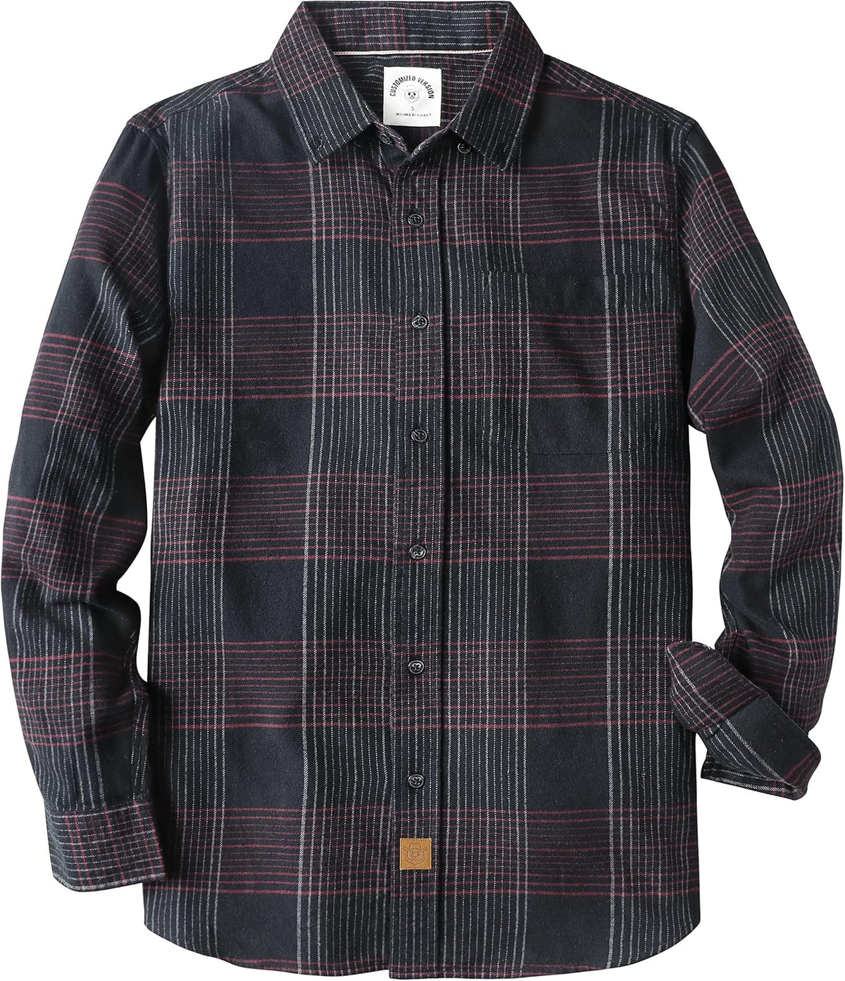 Dubinik® 6 oz Flannel Shirt for Men Cotton Casual Button Down Long Sleeve