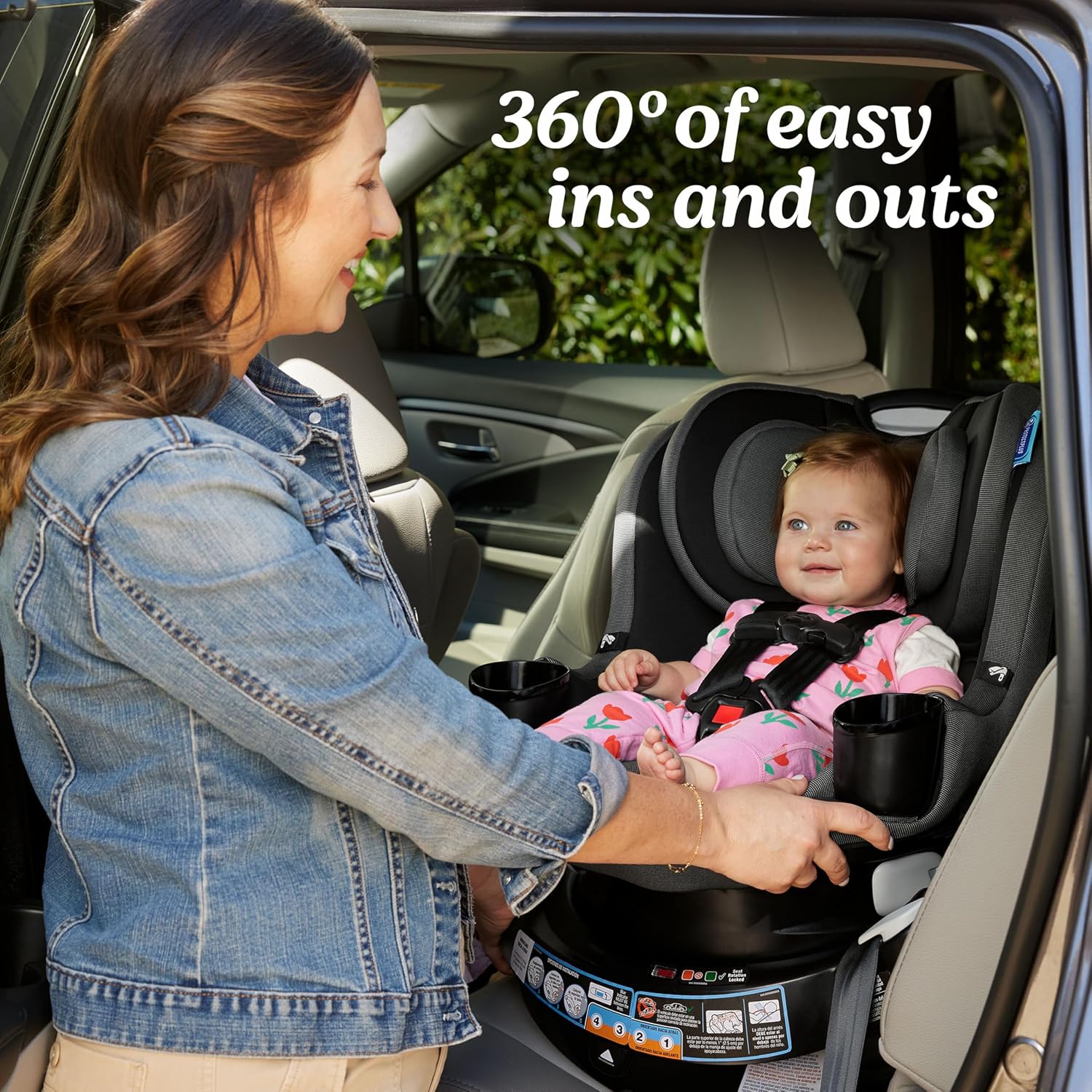 Graco EasyTurn 360 2-in-1 Rotating Convertible Car Seat, Solae