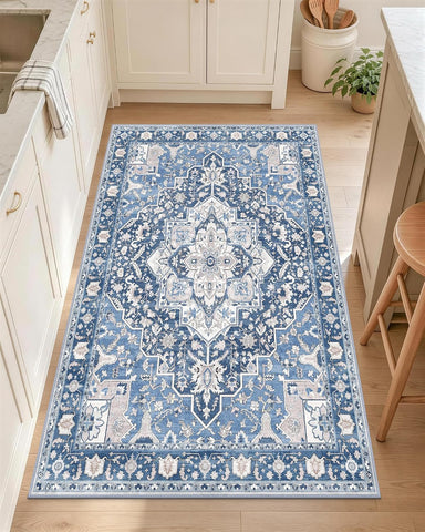 OLANLY 2x4 Washable Accent Rug Non Slip Carpet for Entryway Kitchen Bedside