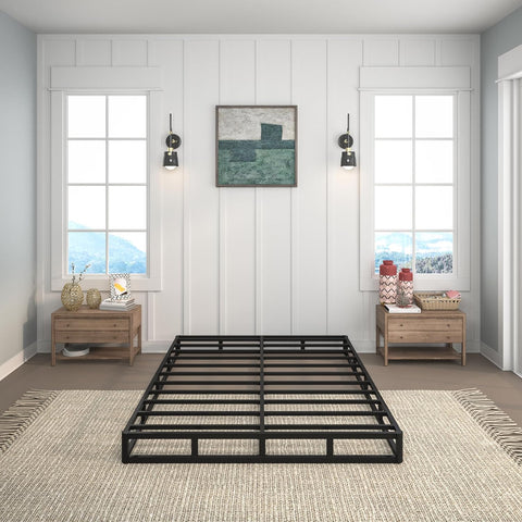 7 Inch Box Spring for Queen Bed, Heavy Duty Metal Mattress Foundation, 3000 lbs Capacity, High Profile, Noise-Free, Easy Assembly with Fabric Cover