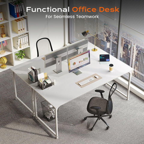 PRAISUN 55 X 24 Inch Computer Desk with Deeper Desktop