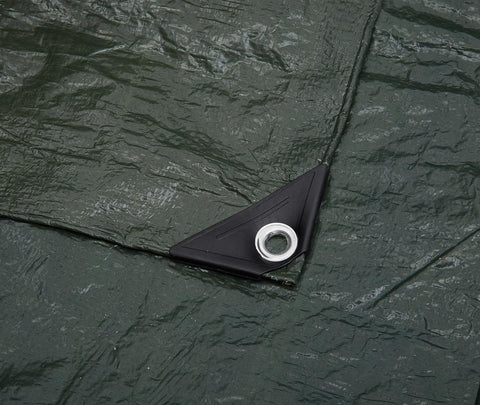 Amazon Basics Waterproof Multipurpose Camping Tarp with Reinforced Corners and Edges, Protective Cover, 9.5 x 11.3 Feet, Dark Green