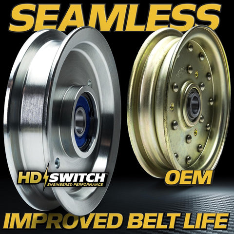 BIGBearing Solid Steel Billet Rebuildable Idler Pulley 126124 604231 for Hustler FasTrak TrimStar Surfer Pro Raptor SD SDX X XD XDX XL Flip-Up & Limited Big Dog Blackjack Alpha MP 607479 15213 280-811