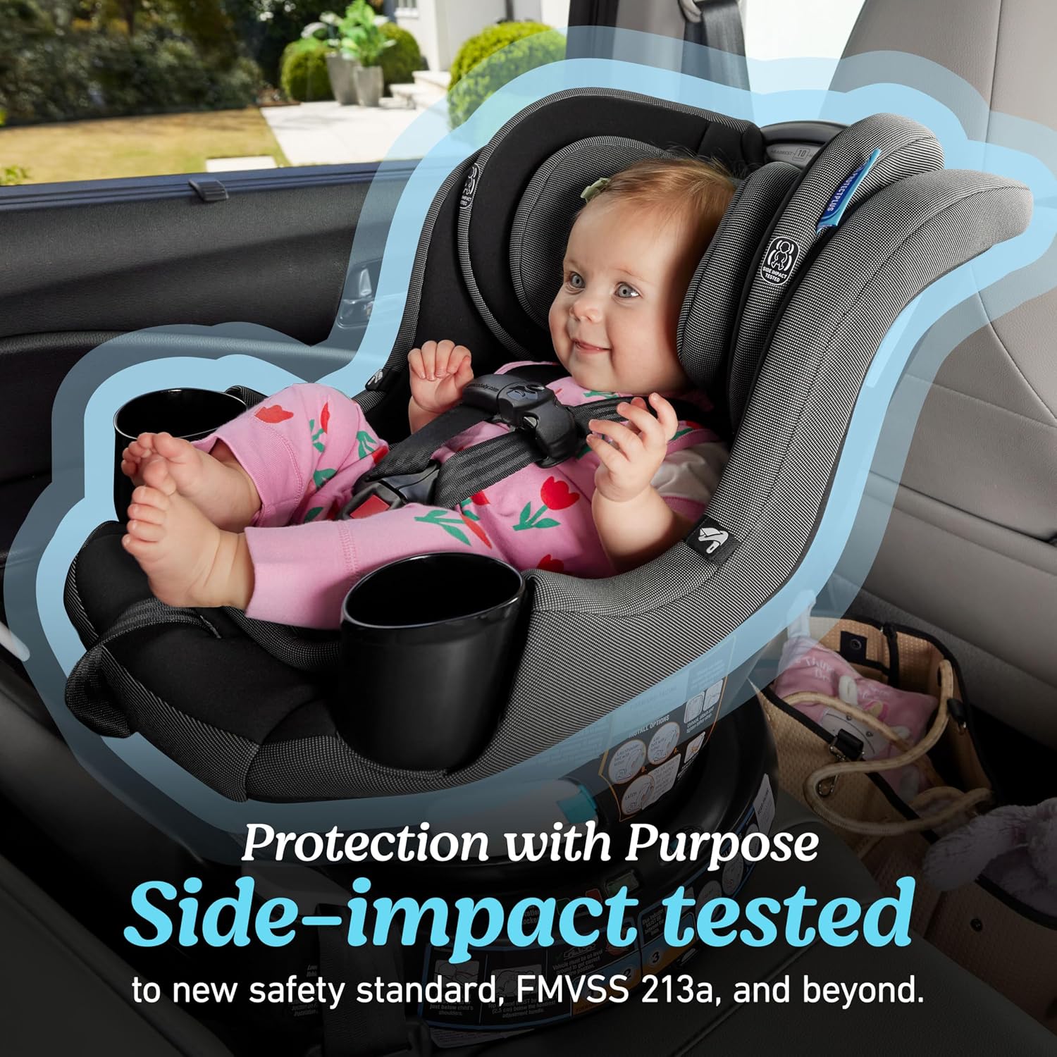 Graco EasyTurn 360 2-in-1 Rotating Convertible Car Seat, Solae