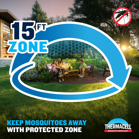 Thermacell Mosquito Repellent Refills; Provide 120 Hours of Protection; Contain 30 Repellent Mats, 10 Fuel Cartridges; Compatible with Any Fuel-Powered Mosquito Repeller Product