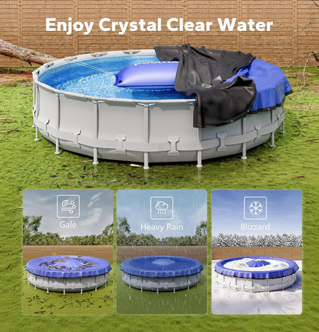 POOLHACKER Winter Pool Pillow for Above Ground Pools, 2 Pack, 4 x 8 FT