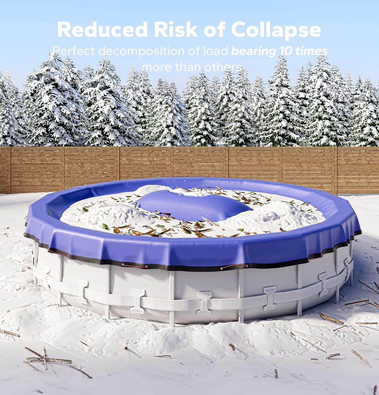 POOLHACKER Winter Pool Pillow for Above Ground Pools, 2 Pack, 4 x 8 FT