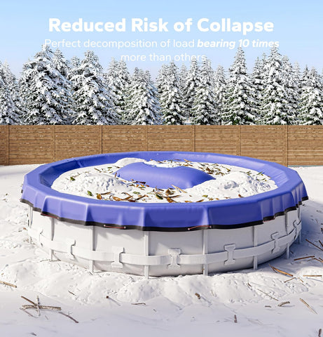 POOLHACKER Winter Pool Pillow for Above Ground Pools, 2 Pack, 4 x 8 FT