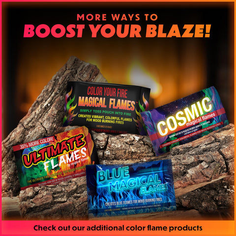 Magical Flames Fire Color Changing Packets - Pack of 12 Fire Color Packets for Fire Pit, Fireplace, Campfire Accessories - Camping Essentials