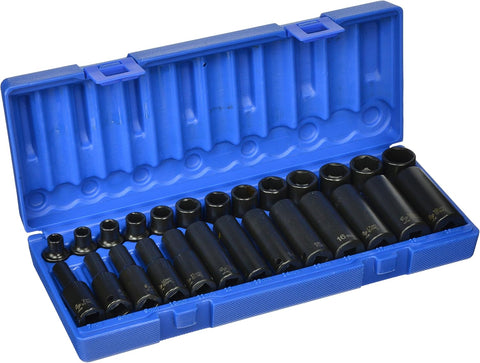 Grey Pneumatic (1226M) 3/8" Drive 26-Piece Deep Length Metric Master Socket Set