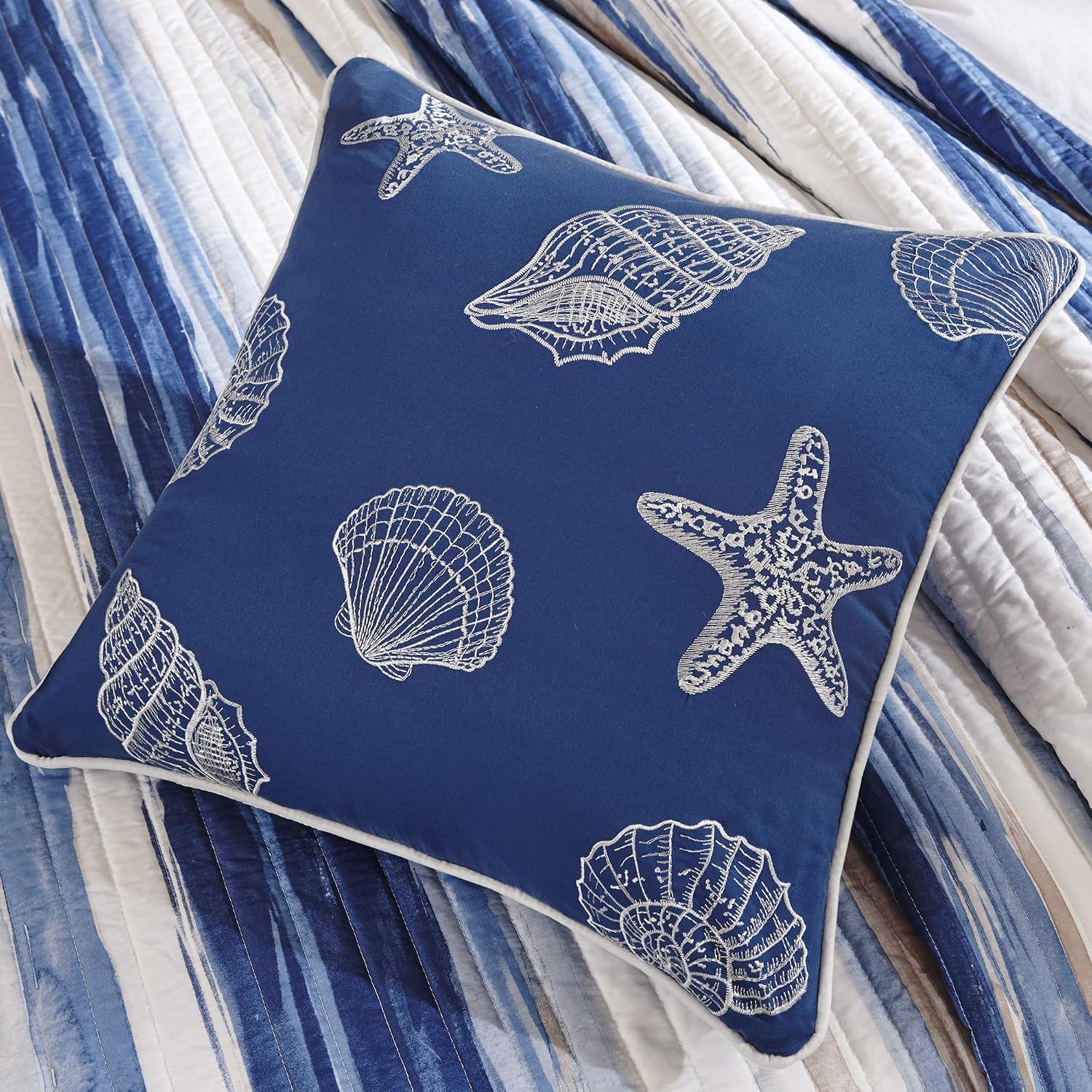 Madison Park Cottage Coastal Quilt Set, 6PC King/Cal King Coverlet