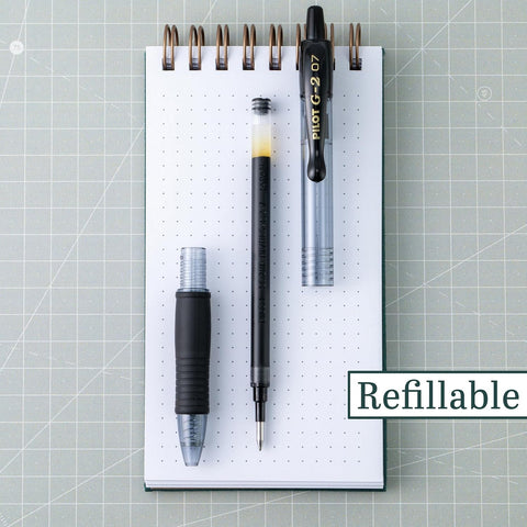 PILOT G2 Pens, 0.7mm, Black Ink, 5-Pack