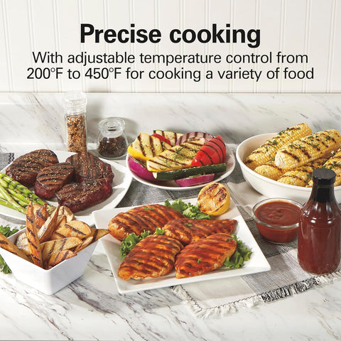 Hamilton Beach Electric Indoor Searing Grill With Lid & Viewing Window