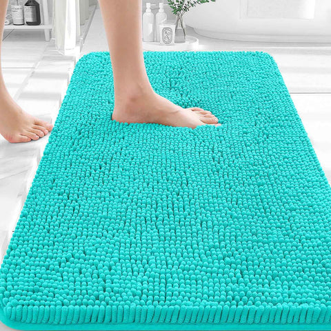OLANLY Small Bathroom Rugs 30x18, Extra Soft Absorbent Chenille Bath Rugs