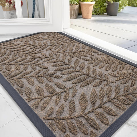 OLANLY Door Mat Indoor Outdoor Entrance 29.5x17, Heavy-Duty Rubber Doormat