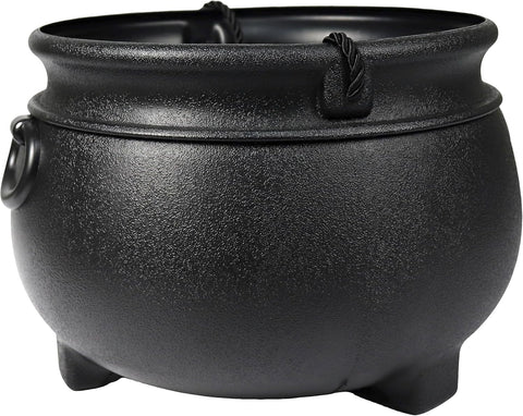 GIFTEXPRESS 12" Black Cauldron - Large Plastic St. Patrick's Day Pot of Gold Coin Party Bucket Decor - Halloween Witch Kettle For Candy, Treats & Punch Bowl