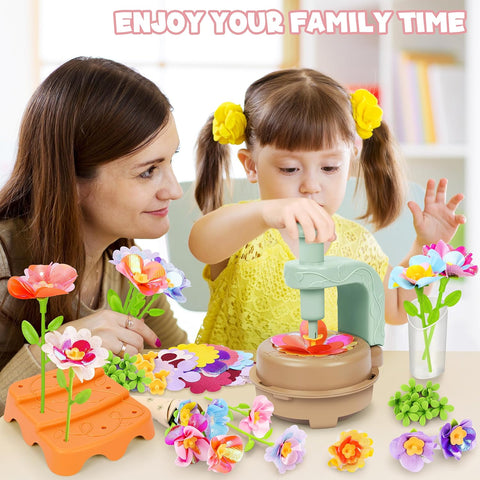 DIY Fabric Flower Bouquet Craft Kit, Educational Toy Gift Girls Toddlers 4+
