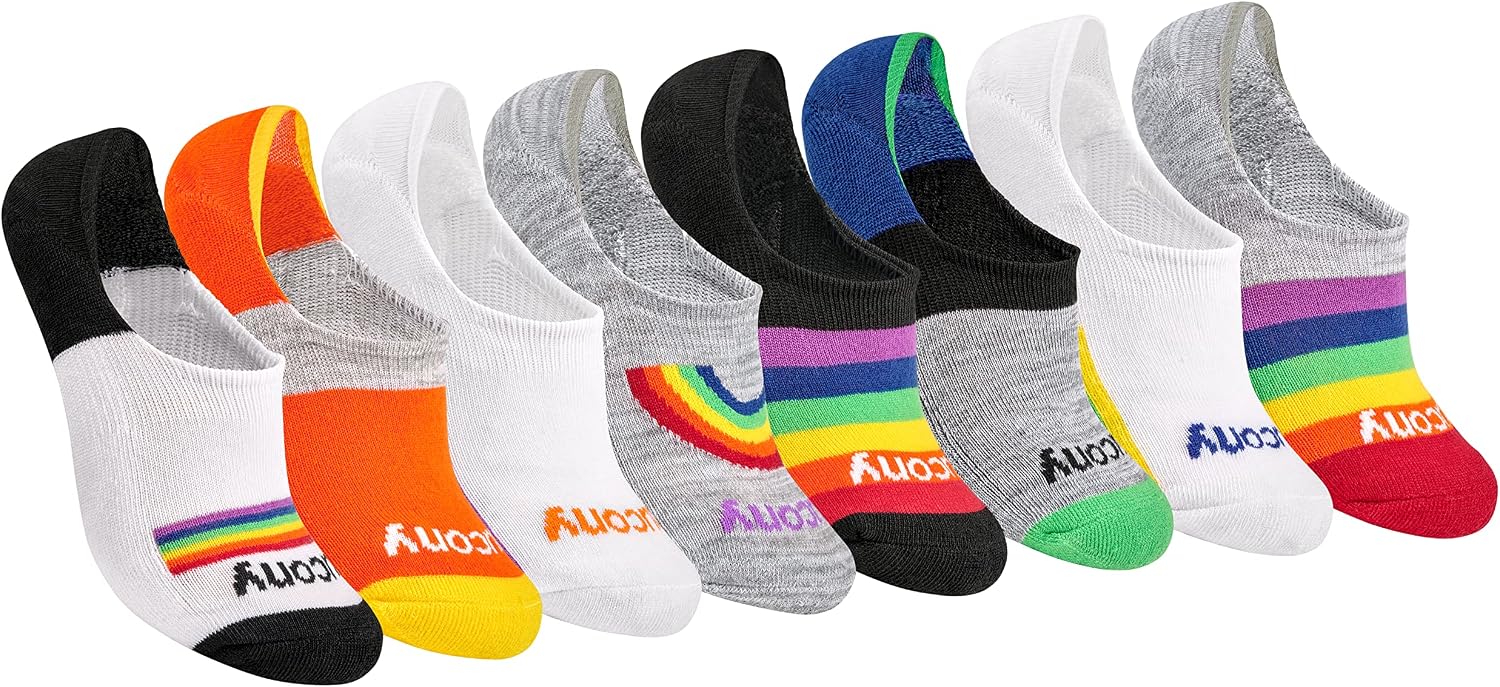 Saucony Women's No Show Cushioned Invisible Liner Socks (8, 16 Pairs)