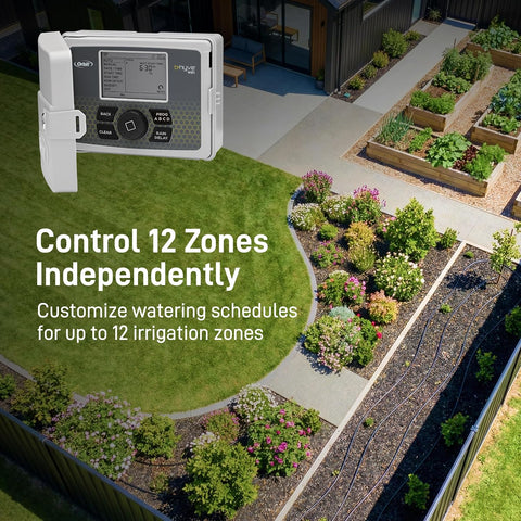 Orbit B-hyve Smart Indoor/Outdoor Sprinkler Controller - 12-Zone - App Controlled Smart Controller with Custom Irrigation Schedules - Weatherproof Multi-Zone Sprinkler System - 57950