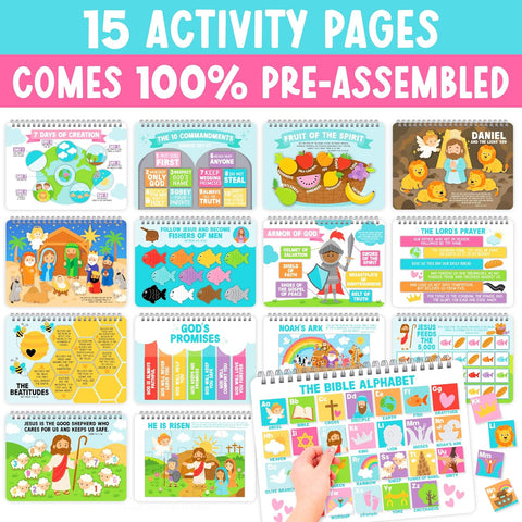 My First Bible Busy Book Toddlers 3-5 Noahs Ark Toys for Kids Pray & Play
