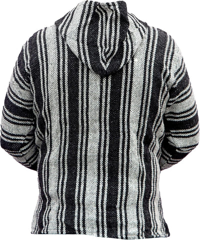 Del Mex Mexican Baja Hoodie Hippie Surf Poncho Sweater Sweatshirt Pullover Jerga