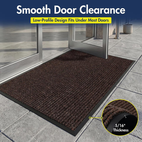 Notrax 109 Industrial Door Mat, 2' x 3' Brown, Made in the USA
