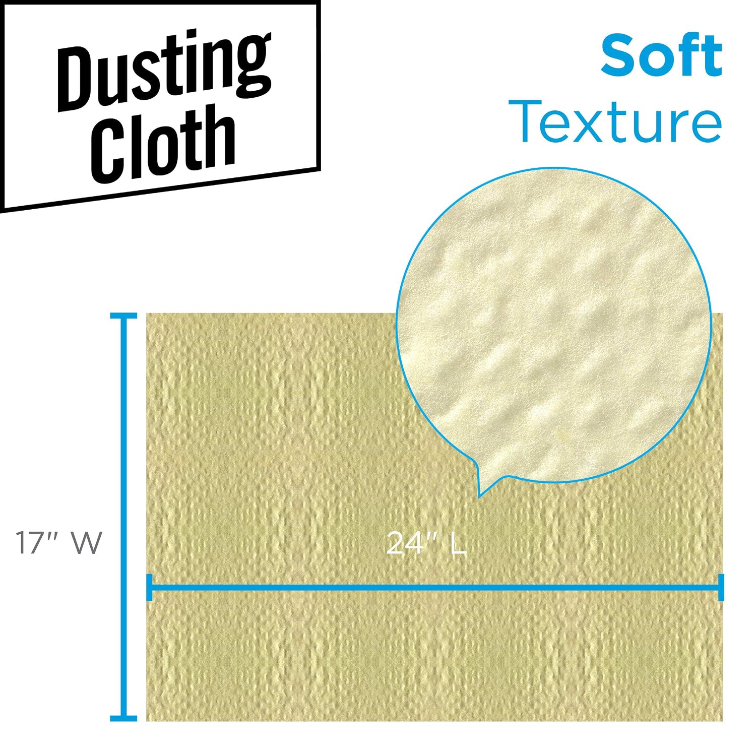 Georgia-Pacific Brawny Yellow 1/8 Fold Disposable Dusting Cloth by GP PRO, 24" Length x 17" Width, 29616 (Case of 4 Packs, 50 Cloths per Pack)