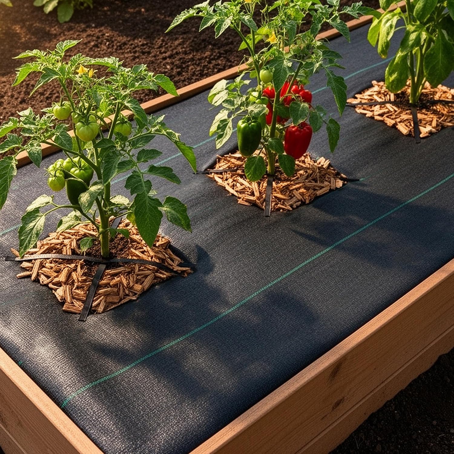 Amazon Basics Weed Barrier Landscape Fabric, 3 x 50 Feet, Black, 1-Pack