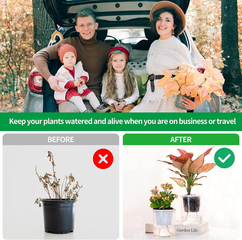 ORIMERC 15ft Self-Watering Capillary Wick Cord Vacation Plant Sitter DIY Hydroponic Wicking Planter Pot Automatic Water System Device Potted Violet Auto Seedling Waterer Rope