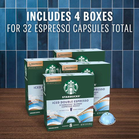 Starbucks by Nespresso Vertuo, Iced Blonde Roast Coffee, 32-count