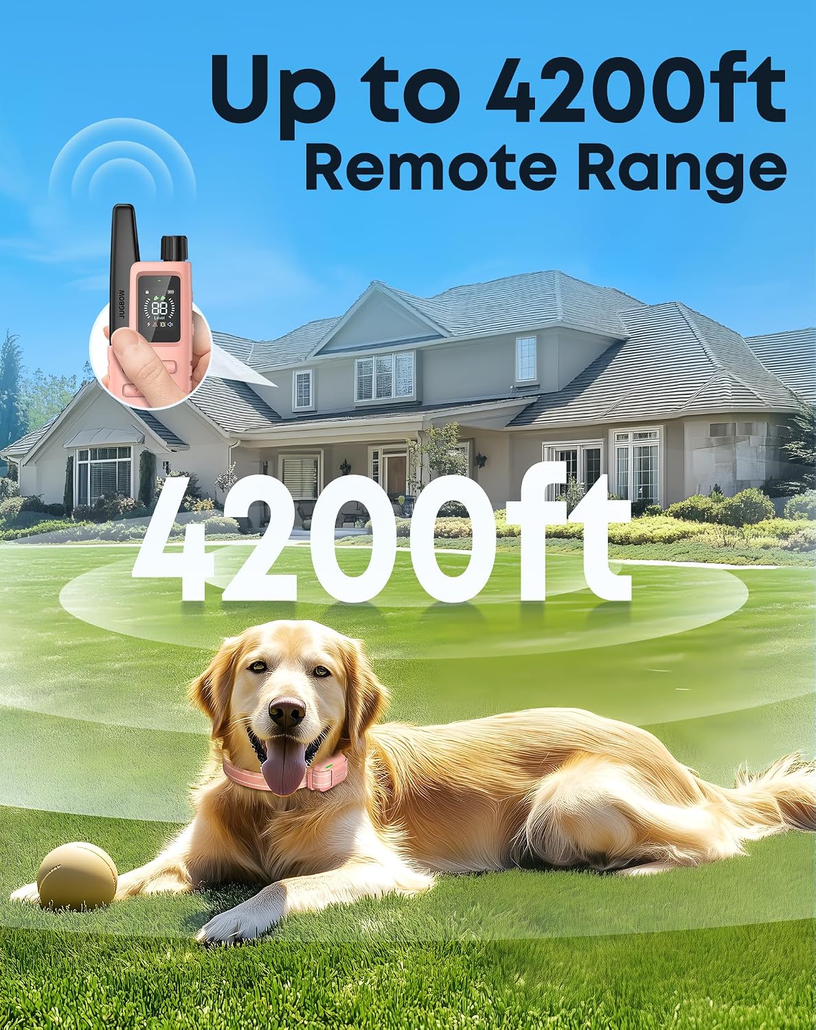 Dog Shock Collar - 4500FT Dog Training Collar with Remote